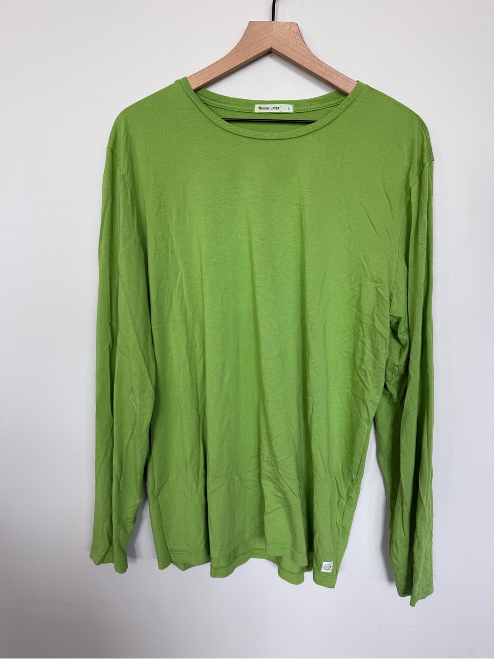 Marine Layer Green Long Sleeve Crewneck Shirt Men’s Large Soft Tee